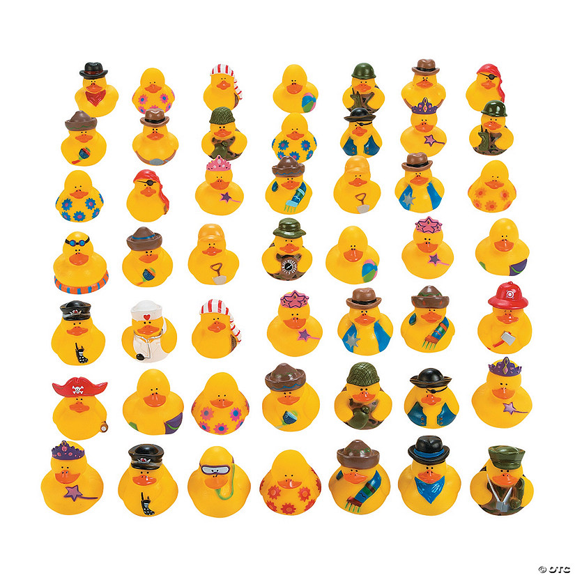 2" Bulk 50 Pc. Silly Character Yellow Rubber Ducks Assortment Image