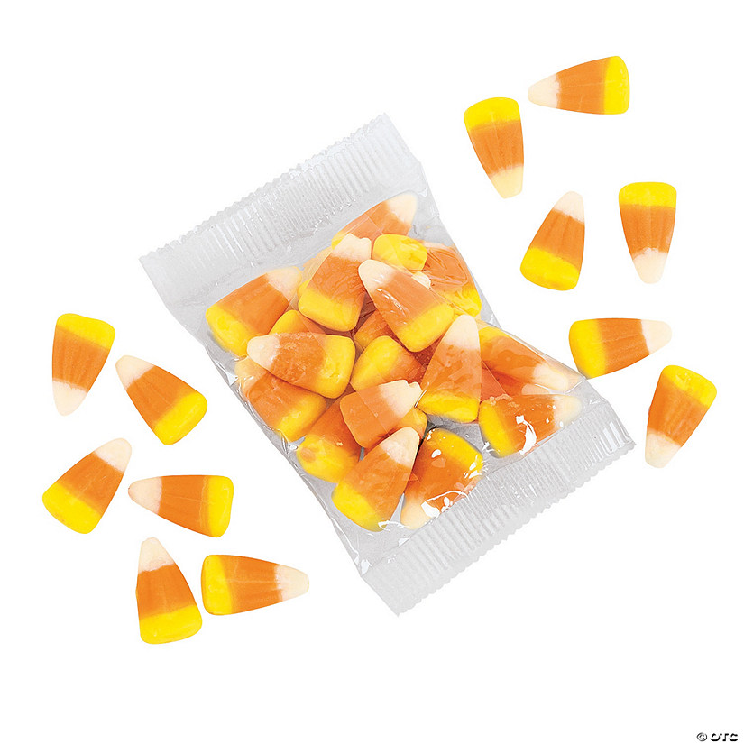 2 lbs. Classic Candy Corn Clear Candy Packs - 32 Pc. Image