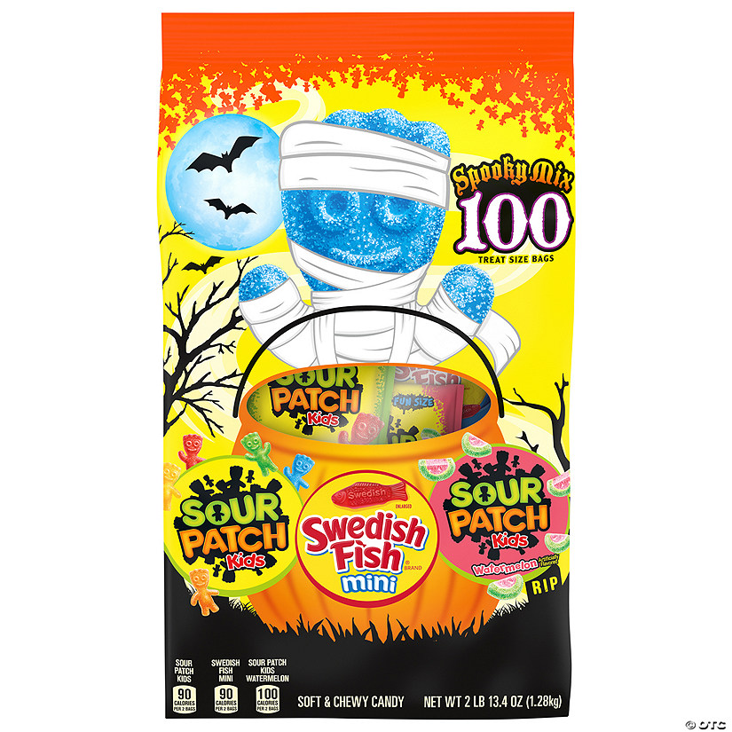 2 lbs. Halloween Sour Patch Kids Candy Treat Packs Assortment - 100 Pc. Image