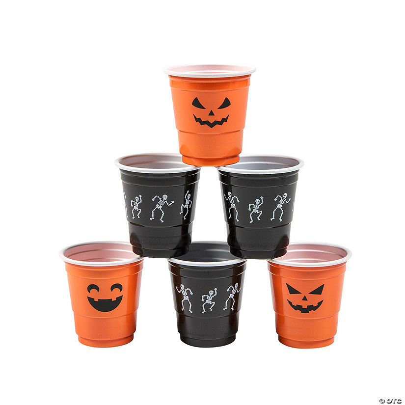 2 oz. Bulk 50 Ct. Halloween Party Disposable Plastic Shot Glasses Image