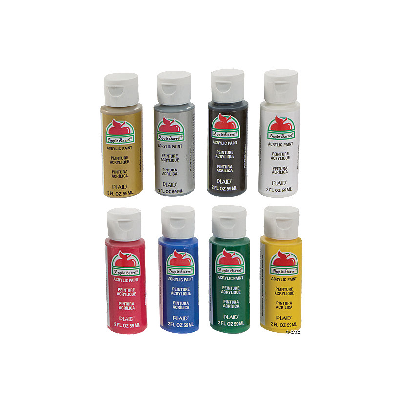 2-oz. Primary Colors Acrylic Paint - Set of 8 Image
