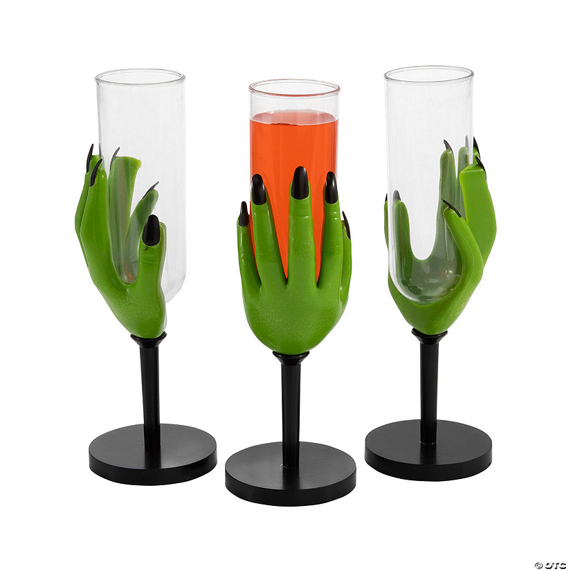 2 oz. Witch Hand Reusable Plastic Glasses - 12 Ct. Image