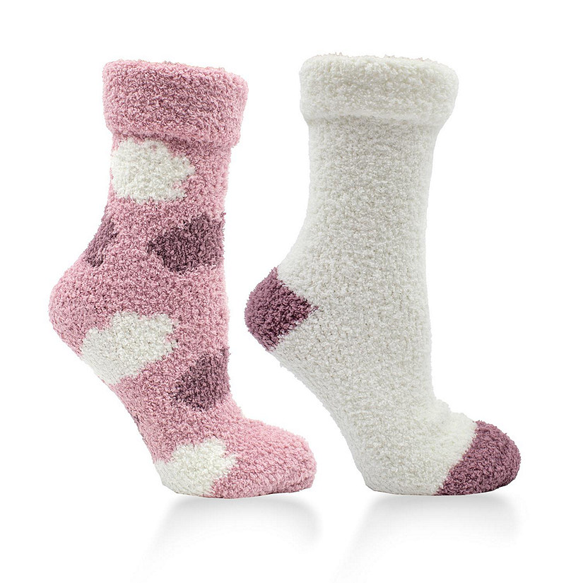 2 pair pack sock - Eucalyptus Mint & Shea Butter Infuse, W/ Non-Skid Bottom, Scented Mint Velvet Sachet, Clouds,  Rasberry Image