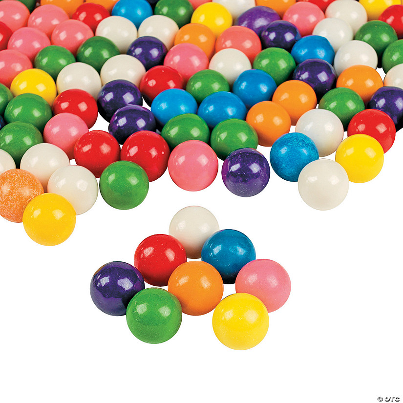 20 oz. Machine-Sized Round, Colorful Gumball Candy - 257 Pc. Image