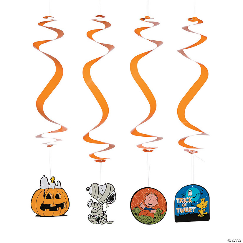 20" Peanuts&#174; Hanging Paper Swirl Halloween Decorations - 12 Pc. Image