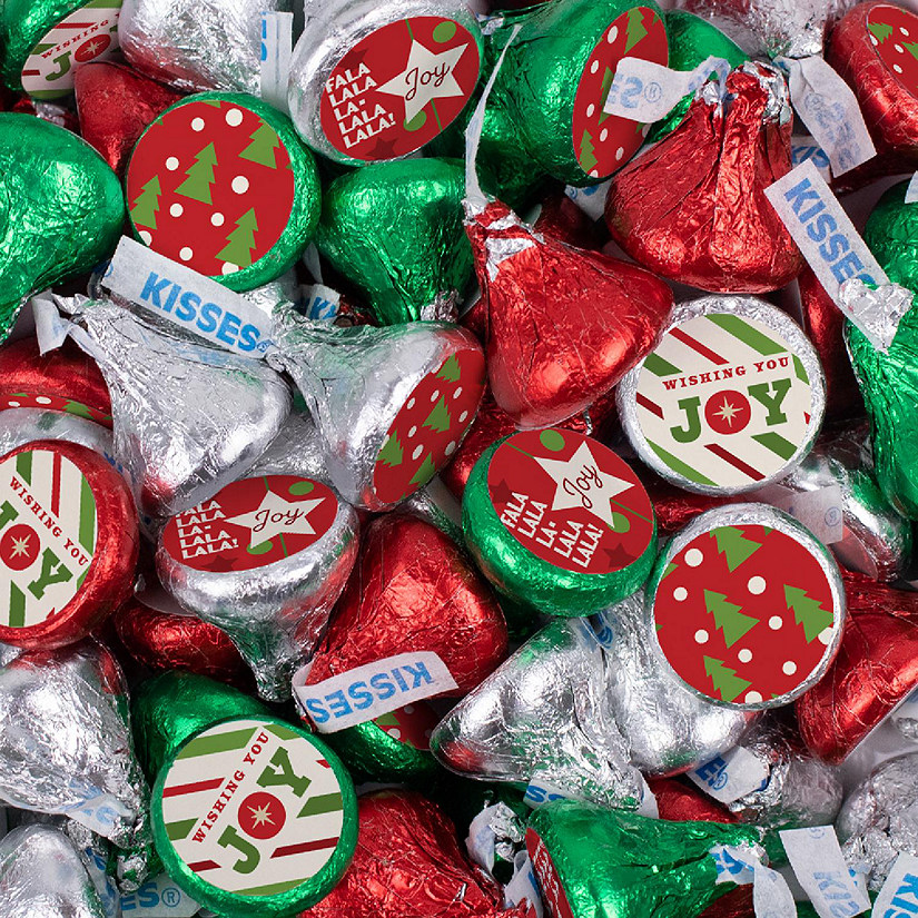 200 Pcs Christmas Candy Chocolate Hershey's Kisses Bulk (2lb) - Joy Image