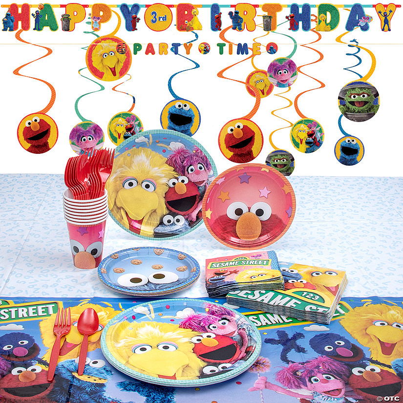 201 Pc. Sesame Street<sup>&#174;</sup> Tableware Kit for 24 Guests Image