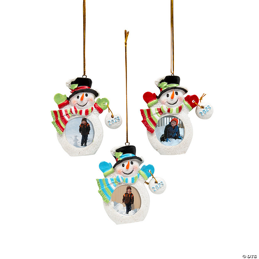 2023 Snowman Picture Frame Ornaments - 12 Pc. Image