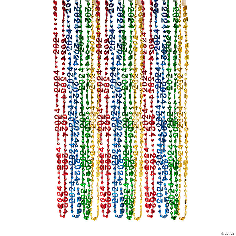 2024 Bright Beaded Necklaces - 24 Pc. Image