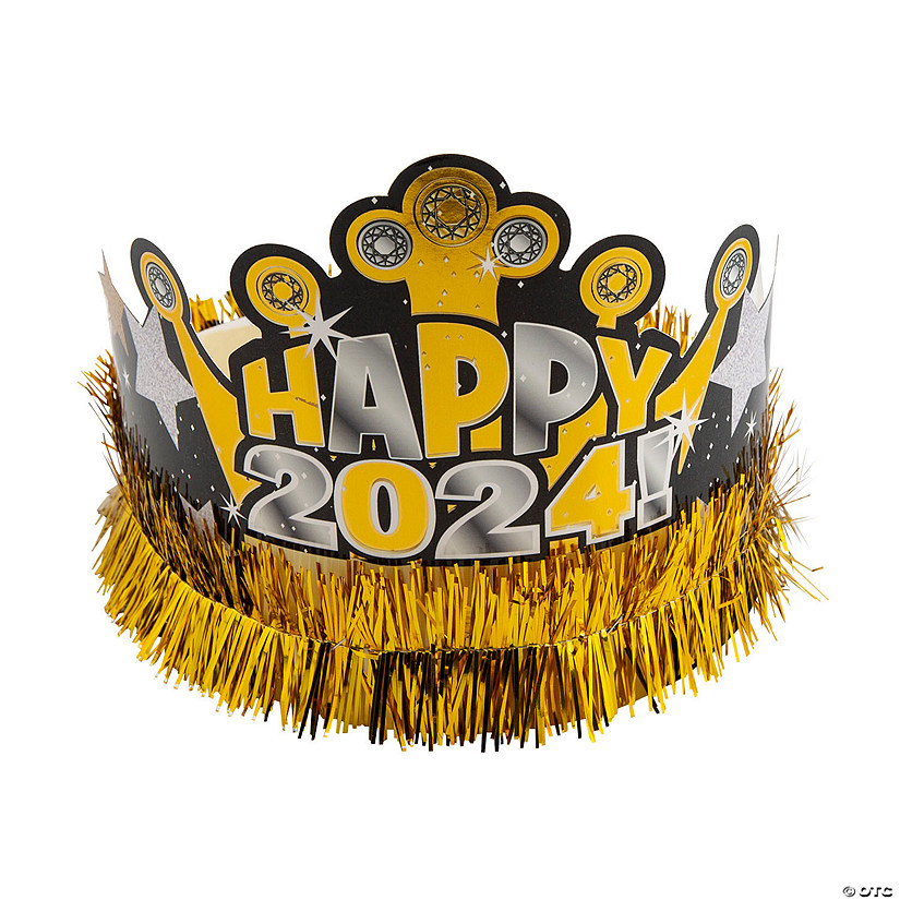 2024 New Year&#8217;s Eve Crowns - 12 Pc. Image