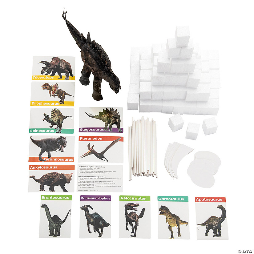 211 Pc. STEM Challenge: Build a Dinosaur Educational Kit - Makes 12 Image