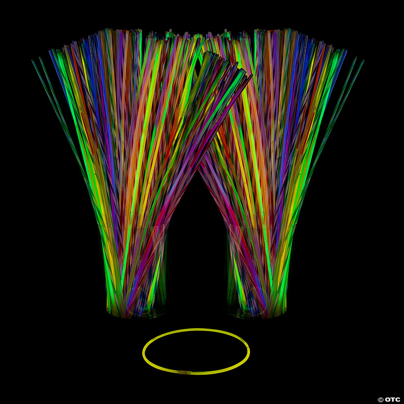 22" Bulk 1000 Pc. Bright Neon Colors Glow Necklace Assortment Image