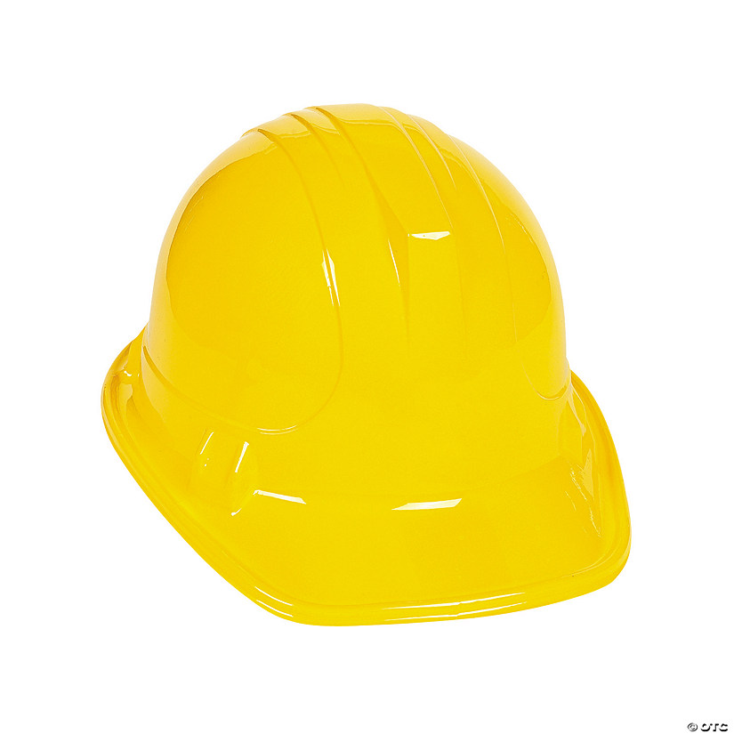 22" Kids Classic Yellow Plastic Construction Worker Hats - 12 Pc. Image