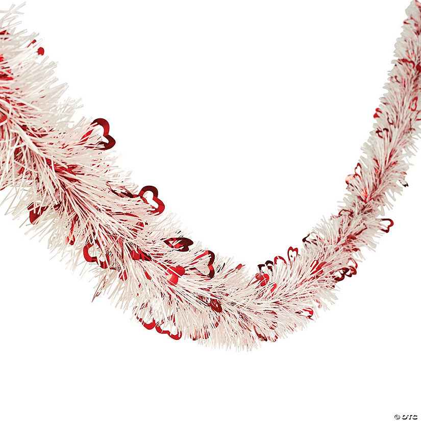 24 Ft. Valentine's Day Heart Tinsel Garland Image