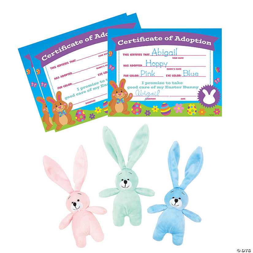 24 Pc. Easter Bunny Adoption Kit for 12 Image