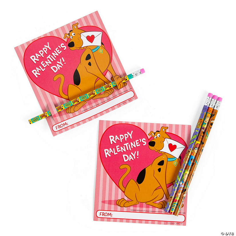 24 Pc. Scooby-Doo!&#8482; Pencil Valentine Exchanges with Card for 24 Image