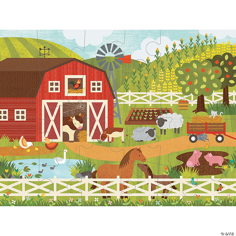 24-piece Floor Puzzle: On The Farm Image
