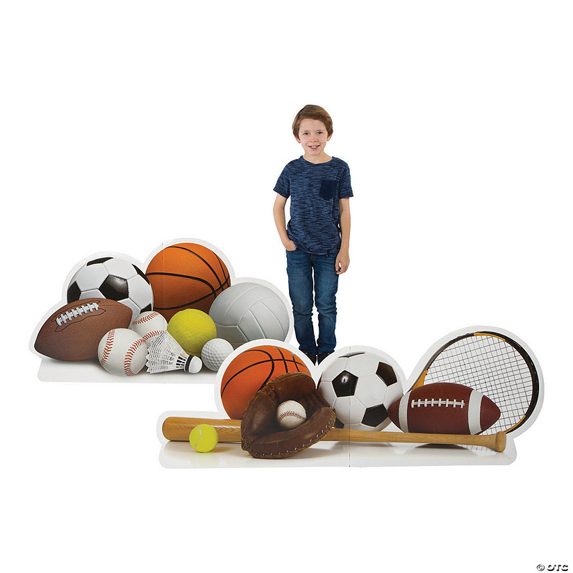 27" - 57 1/2" Sports VBS Ball Cardboard Cutout Stand-Ups - 2 Pc. Image