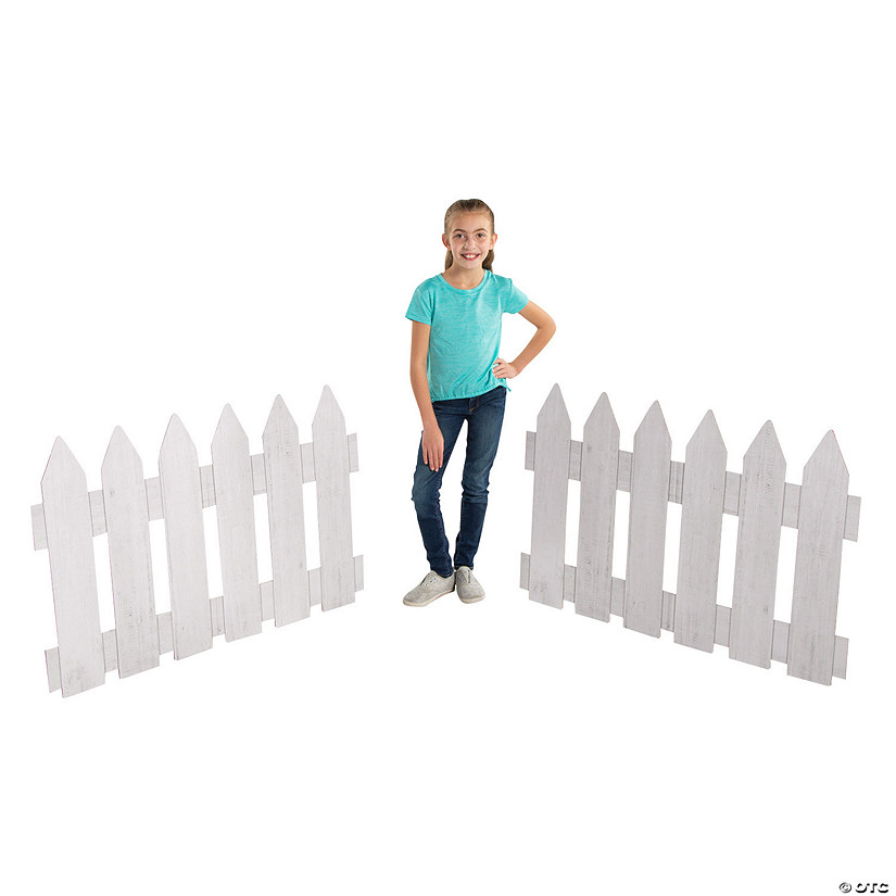28" White Picket Fence Cardboard Cutout Stand-Ups - 2 Pc. Image