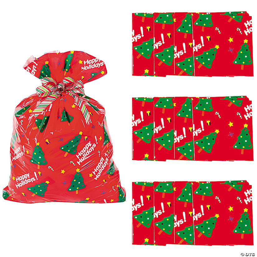 28" x 47" Jumbo Holiday Gift Bags - 12 Pc. Image