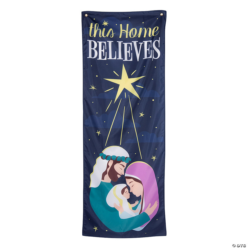 28" x 78" Nativity Outdoor Vertical Bunting Image