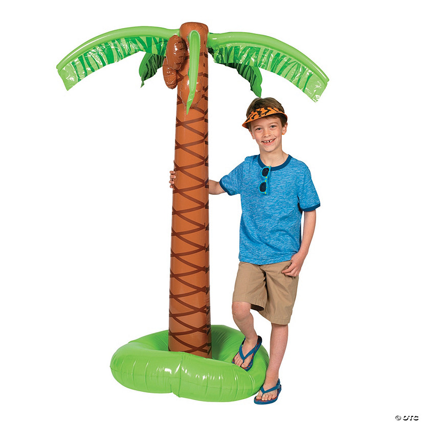 29" x 5 Ft. Inflatable Palm Tree and Green Island Decoration Image