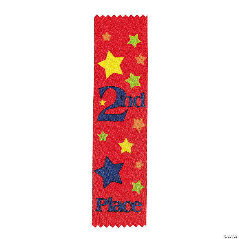 &#8220;2nd Place&#8221; Red Award Ribbons - 12 Pc. Image