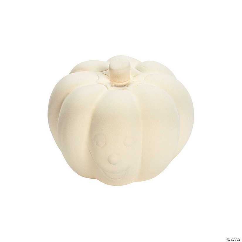3 1/2" Mini DIY Craft Decorative Ceramic Pumpkins - 12 Pc. Image