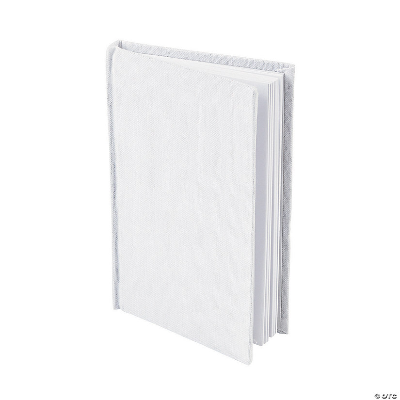 3 3/4" x 5 3/4" DIY Classic White Canvas Journal Books - 12 Pc. Image