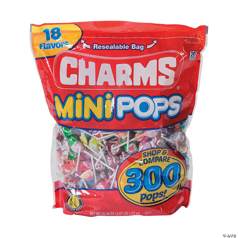 3/4" Bulk 300 Pc. Multicolored Fruit-Flavored Charms<sup>&#174;</sup> Mini Pops Image