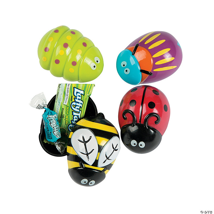 3" Bug Candy-Filled Plastic Easter Eggs - 12 Pc. Image