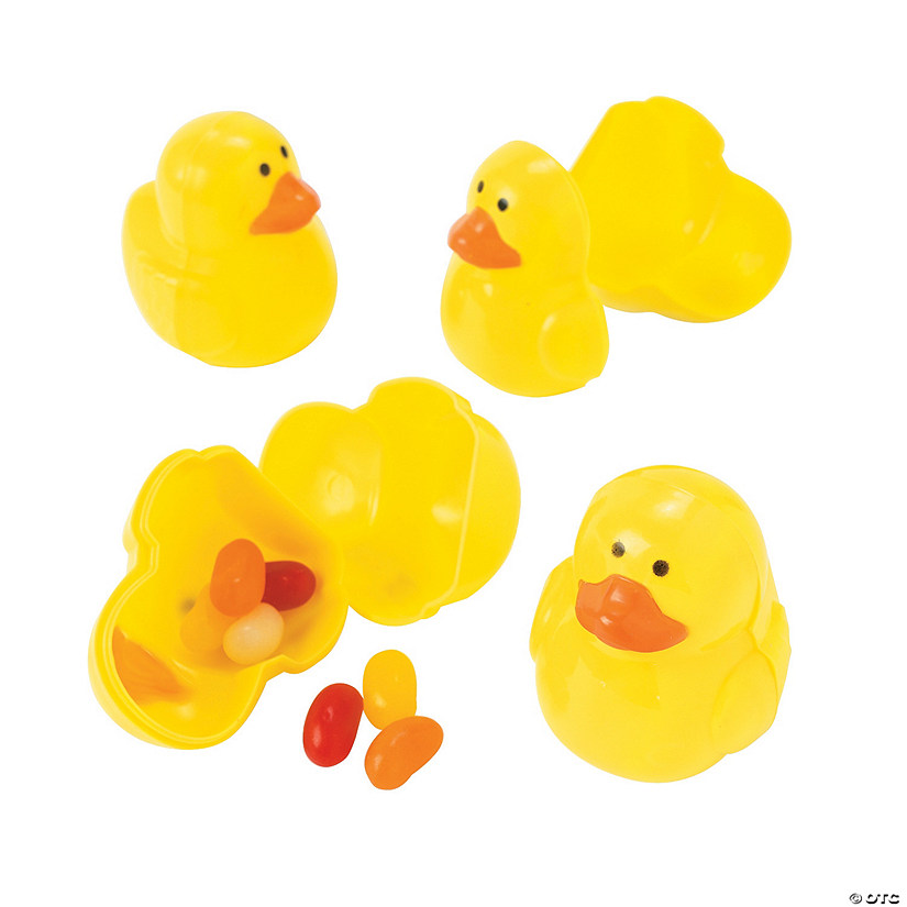 3" Duck Plastic Easter Eggs - 12 Pc. Image