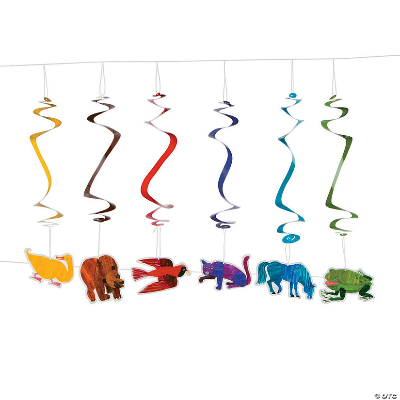 32" Eric Carle's Brown Bear, Brown Bear, What Do You See? Hanging Swirl Decorations - 12 Pc. Image