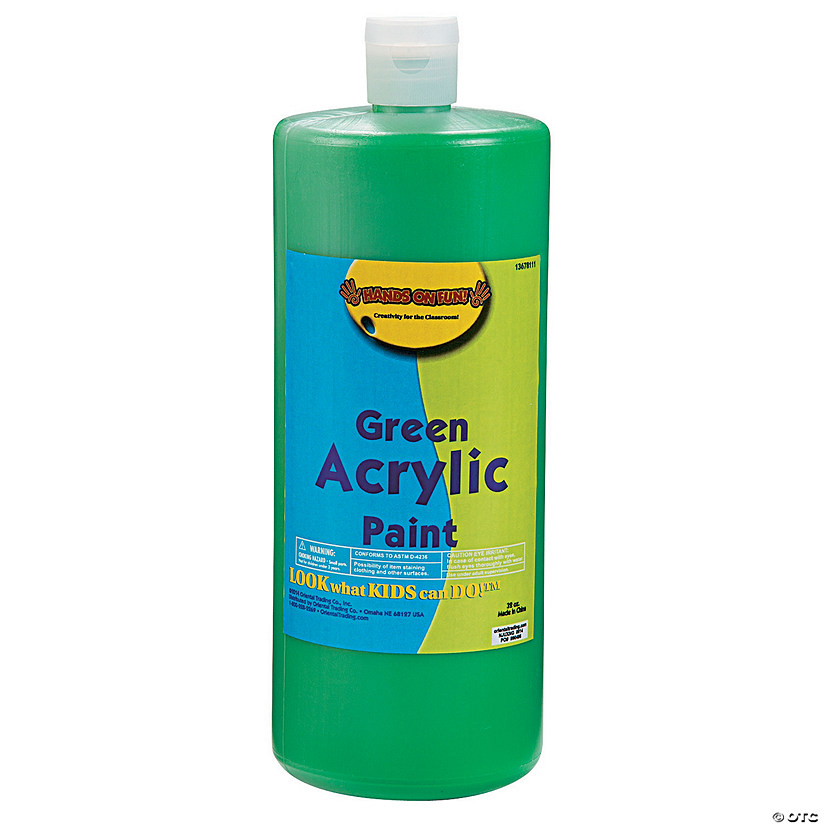 32-oz. Washable Green Acrylic Paint Image