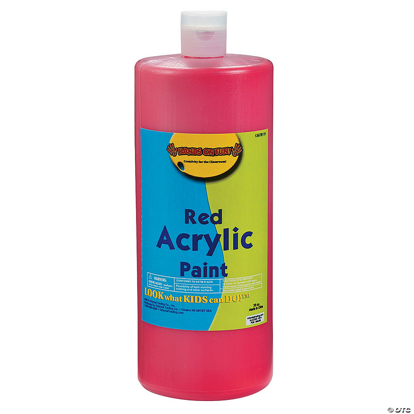 32-oz. Washable Red Acrylic Paint Image