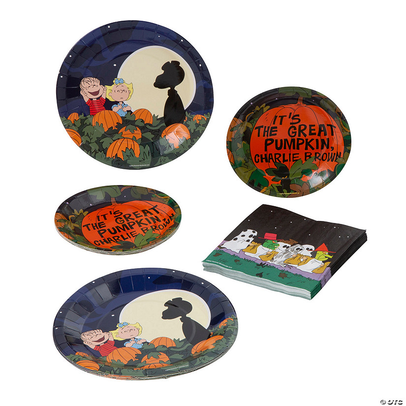 32 Pc. Peanuts<sup>&#174;</sup> Halloween Disposable Tableware Kit for 8 Guests Image