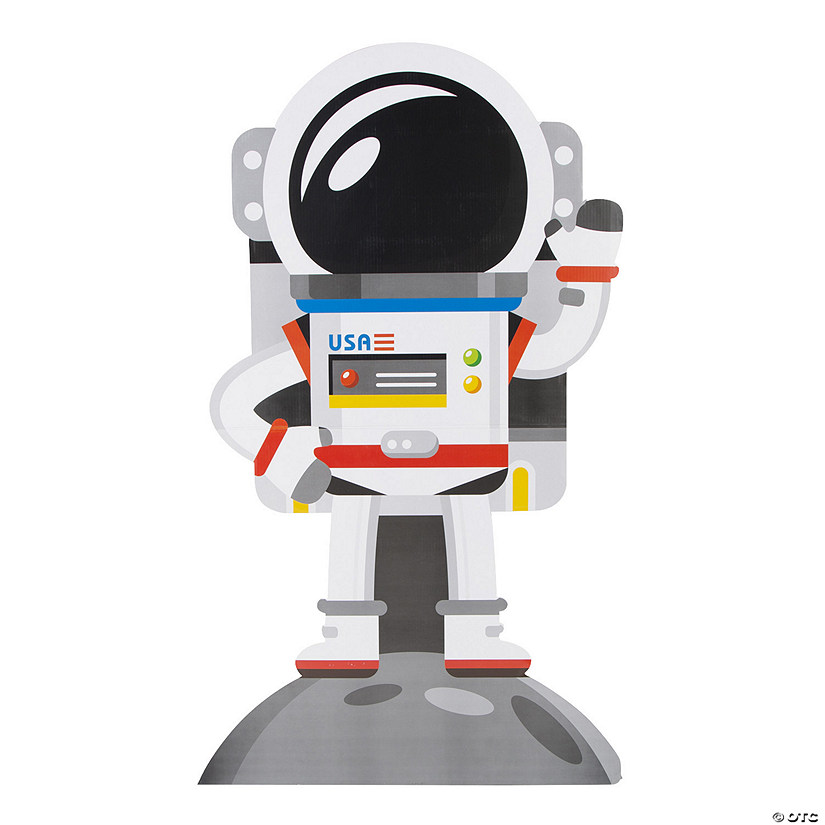 34" x 56" Space Party USA Astronaut Cardboard Cutout Stand-Up Image
