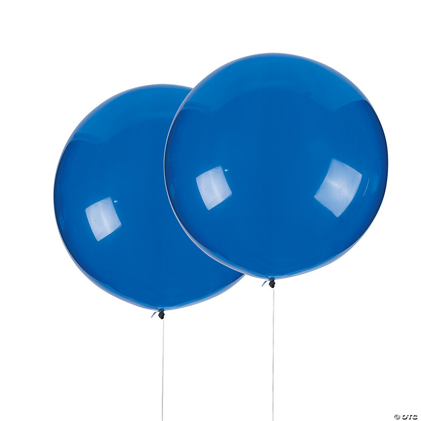 36" Jumbo Blue Latex Balloons &#8211; 2 Pc. Image