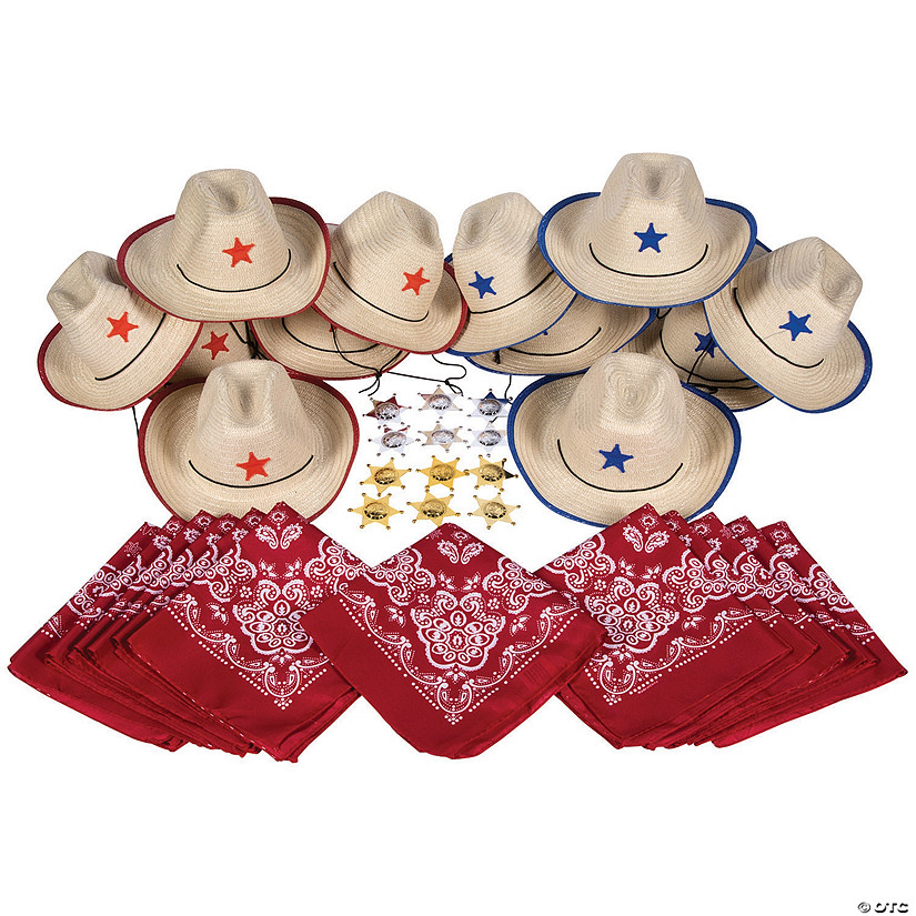 36 Pc. Western Dress-Up Accessory Kit for 12 Image