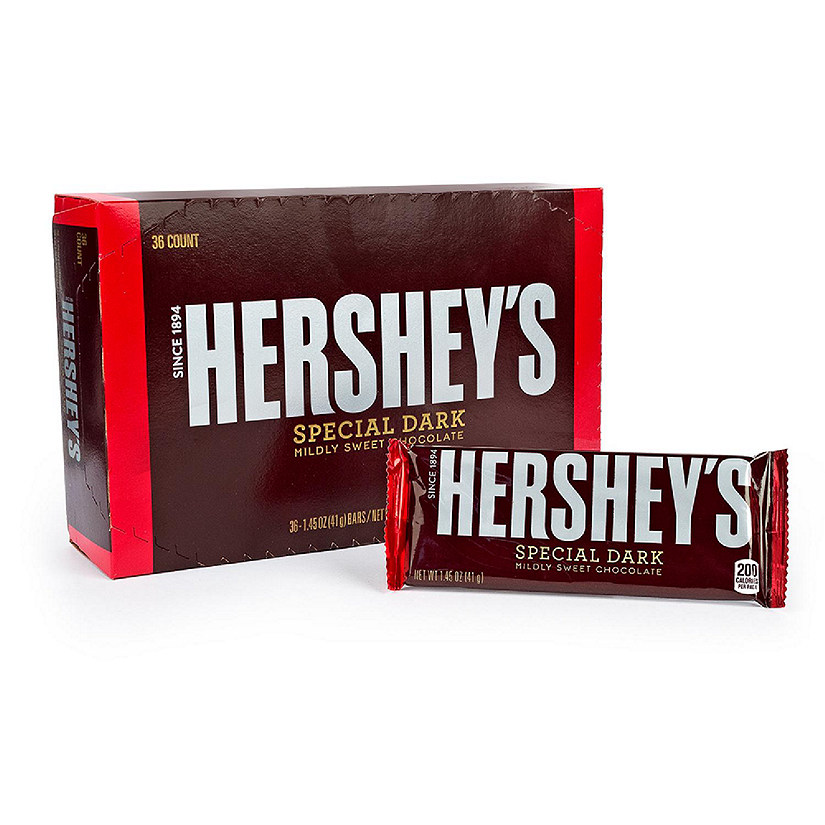36 Pcs Hershey's Dark Chocolate Bars 1.45oz Special Dark Chocolate Candy Bars in Bulk Image