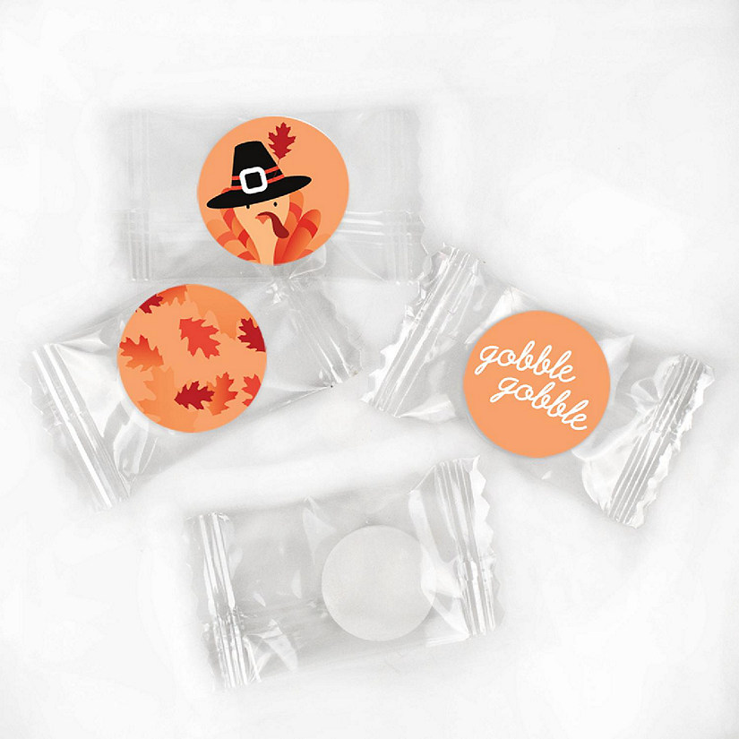 360 Pcs Thanksgiving Mints Party Favors by Just Candy - Assembly Required - Turkey Image