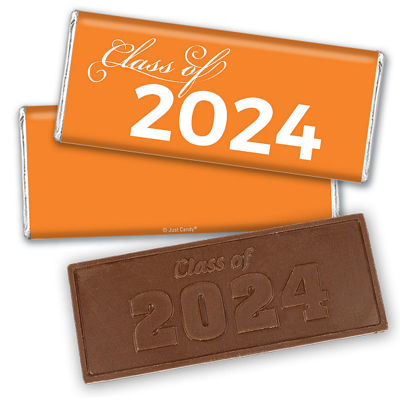 36ct Green Graduation Candy Party Favors Class of 2024 Wrapped Chocolate Bars by Just Candy Image