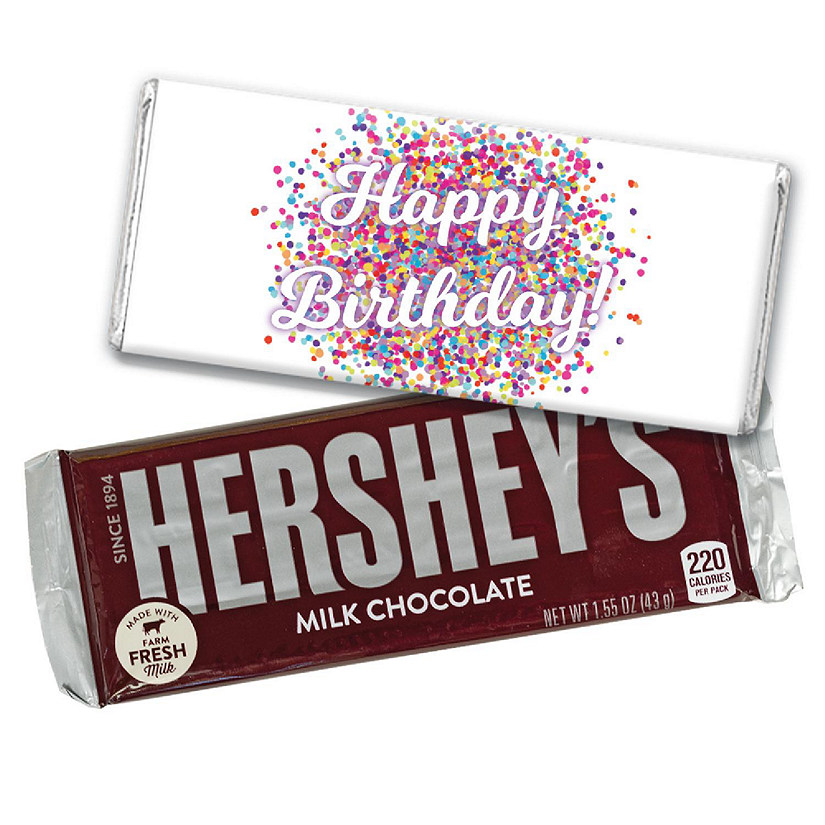 36ct Happy Birthday Candy Party Favors Hershey's Chocolate Bars by Just Candy Image