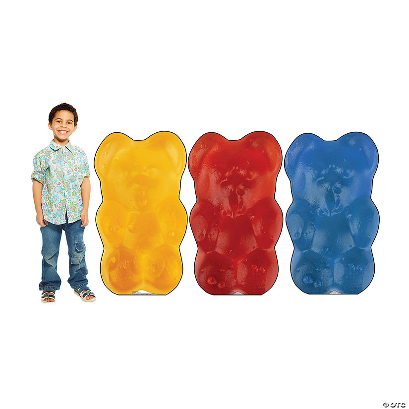 39" Gummy Bears Cardboard Cutout Stand-Ups - 3 Pc. Image