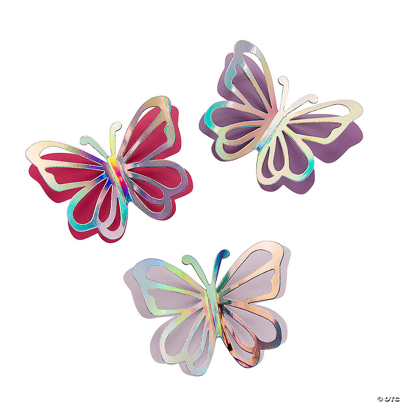 3D Butterfly Cutouts - 6 Pc. Image