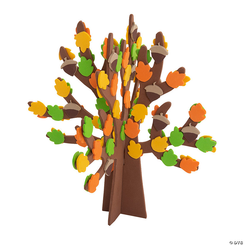 3D Fall Tree Craft Kit - Makes 12 Image