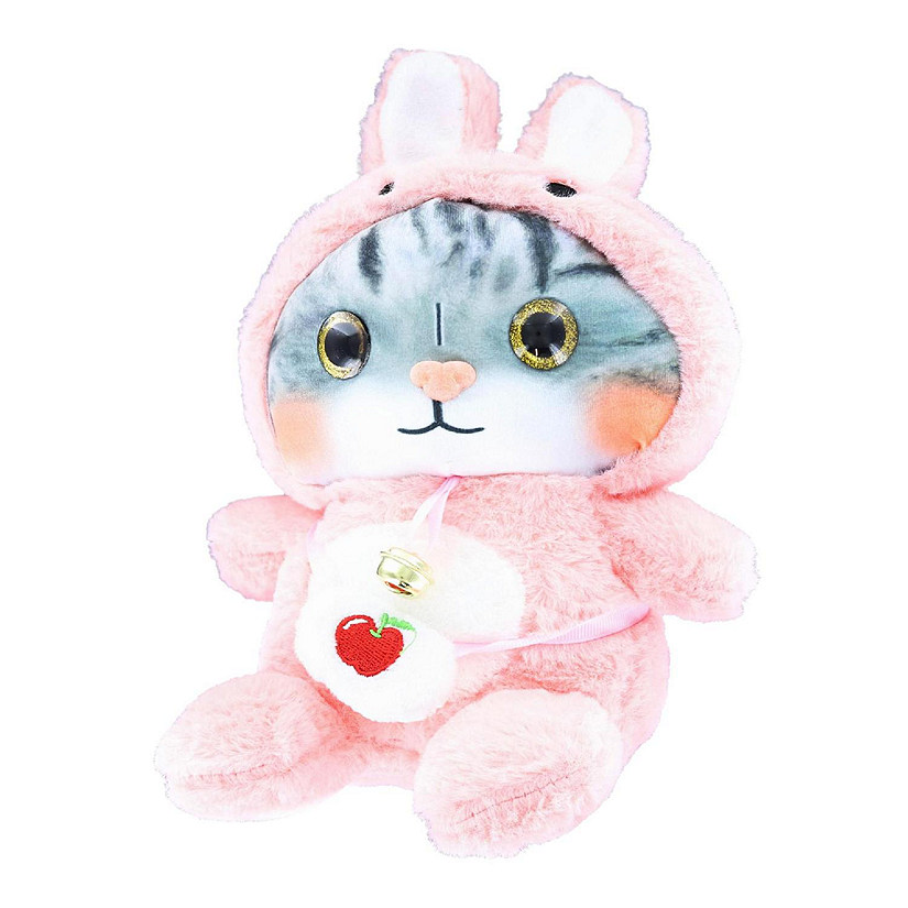 3D Lovely Cat 10 Inch Plush Collectible  Pink Image