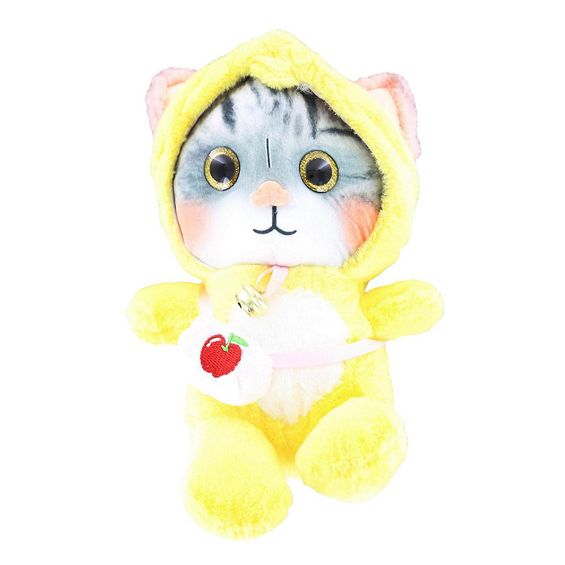 3D Lovely Cat 10 Inch Plush Collectible  Yellow Image