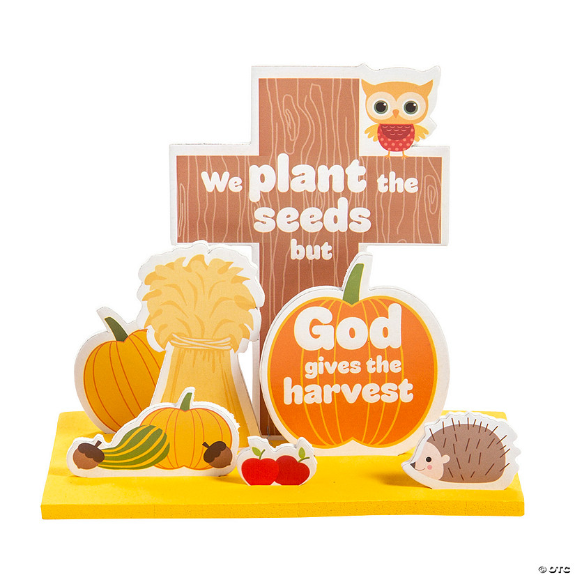 3D Religious Fall Harvest Stand-Up Craft Kit - Makes 12 Image