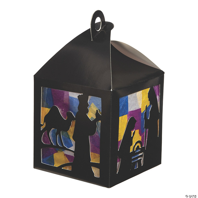 3D Tissue Paper Nativity Lantern Craft Kit- Makes 12 Image